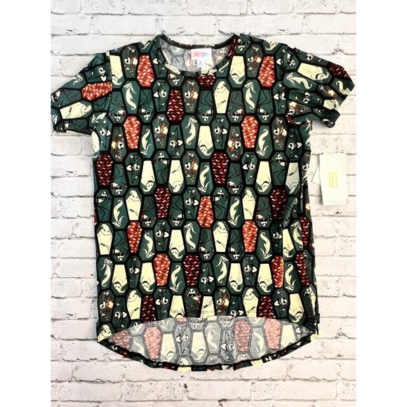 LuLaRoe Disney Gracie Girls Nightmare Before Christmas Jack Oogie Size 10 New - Picture 1 of 4